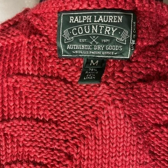 Vintage Ralph Lauren Polo Country Vest Southwestern Concho Med…‌‌‌‌
